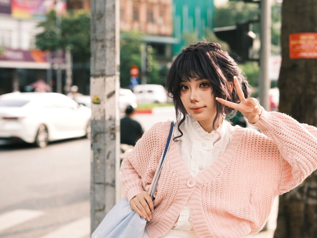 A styled cardigan outfit