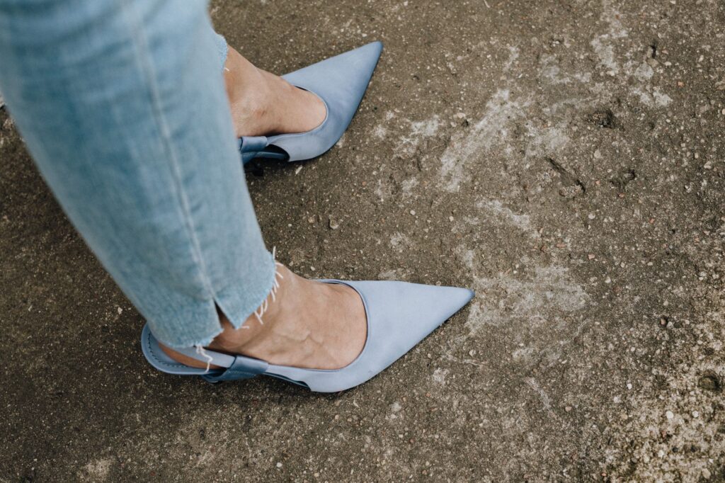 classic slingback heel shoe styling