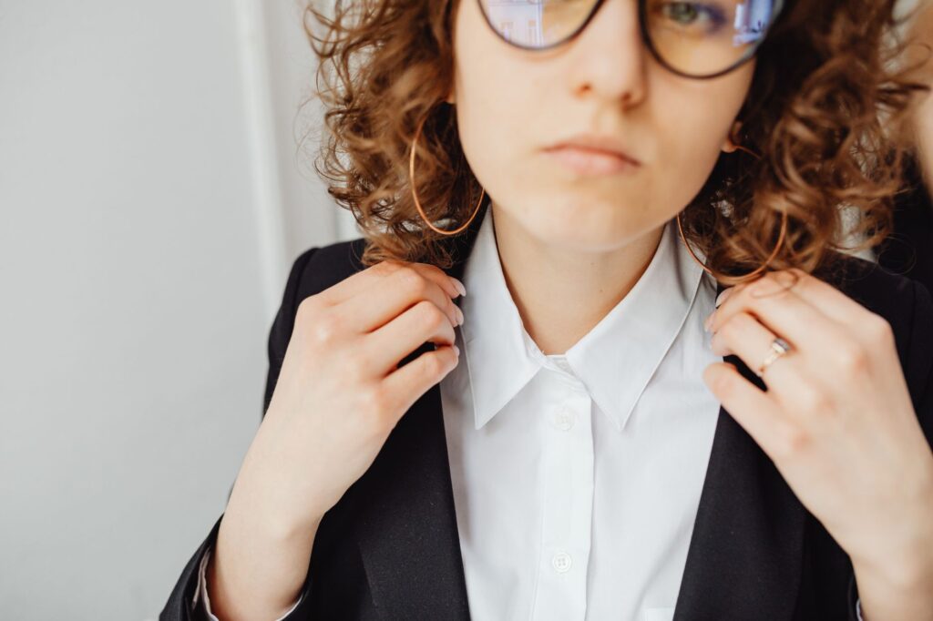 Person wearing culottes with a blazer for a polished look